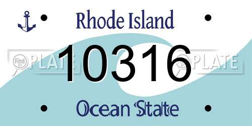 10316 Rhode Island License Plate