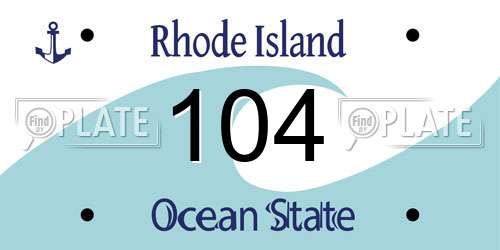 104 Rhode Island License Plate