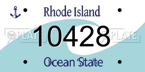 10428 Rhode Island License Plate