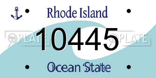 10445 Rhode Island License Plate