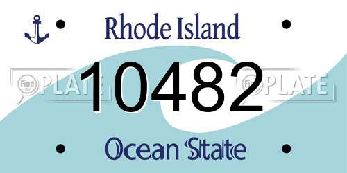 10482 Rhode Island License Plate