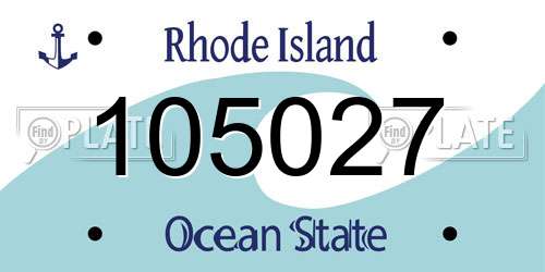 105027 Rhode Island License Plate