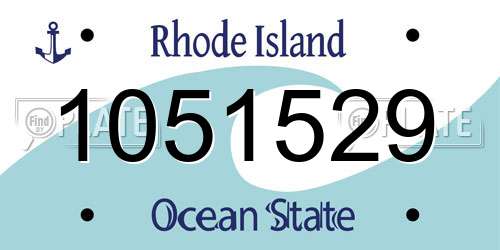 1051529 Rhode Island License Plate