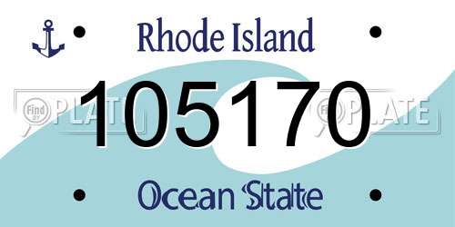 105170 Rhode Island License Plate