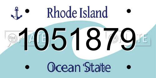1051879 Rhode Island License Plate