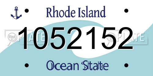 1052152 Rhode Island License Plate
