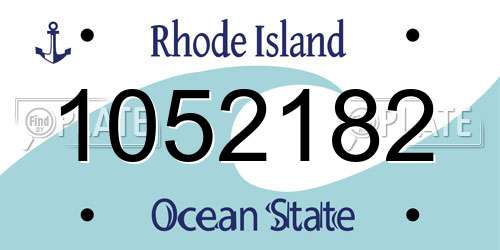 1052182 Rhode Island License Plate