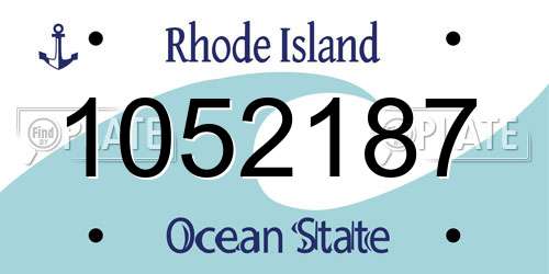 1052187 Rhode Island License Plate