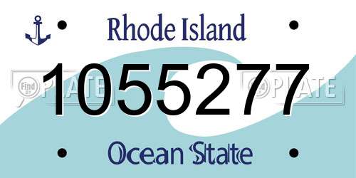 1055277 Rhode Island License Plate