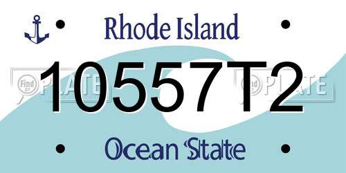 10557T2 Rhode Island License Plate