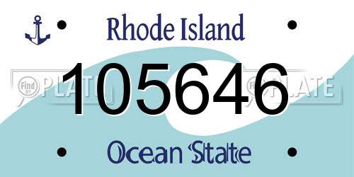 105646 Rhode Island License Plate