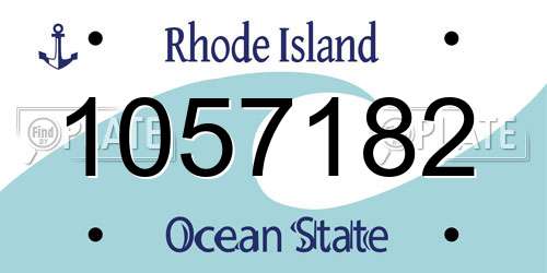 1057182 Rhode Island License Plate