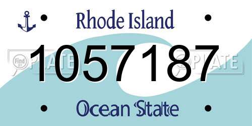 1057187 Rhode Island License Plate