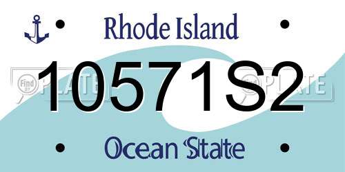 10571S2 Rhode Island License Plate