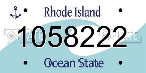 1058222 Rhode Island License Plate