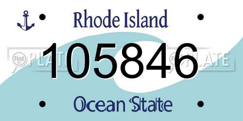105846 Rhode Island License Plate