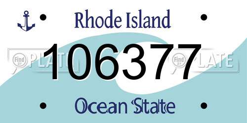 106377 Rhode Island License Plate