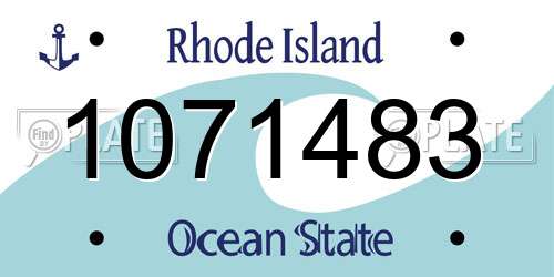 1071483 Rhode Island License Plate