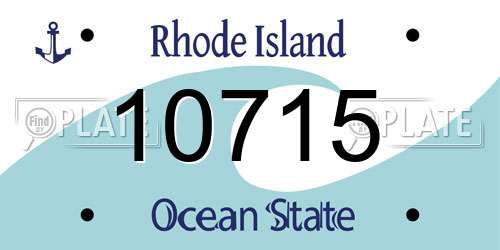 10715 Rhode Island License Plate