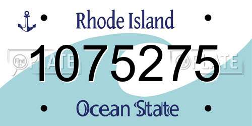 1075275 Rhode Island License Plate