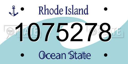1075278 Rhode Island License Plate
