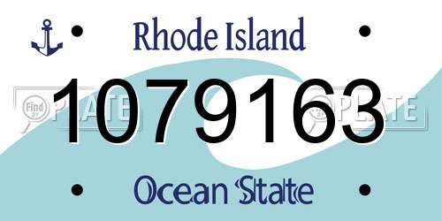 1079163 Rhode Island License Plate