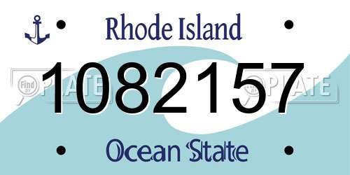 1082157 Rhode Island License Plate