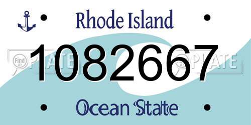 1082667 Rhode Island License Plate