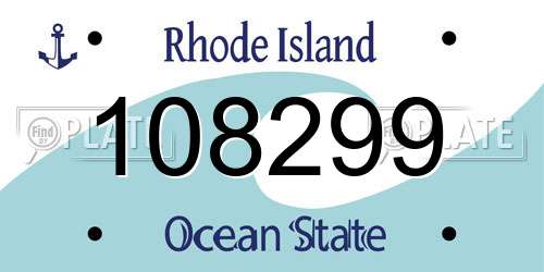 108299 Rhode Island License Plate