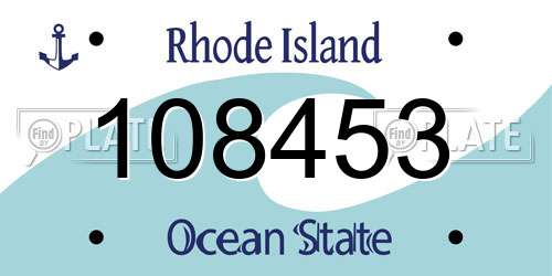 108453 Rhode Island License Plate