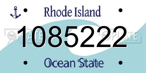 1085222 Rhode Island License Plate