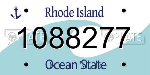1088277 Rhode Island License Plate