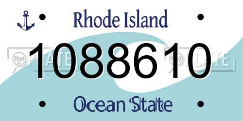 1088610 Rhode Island License Plate