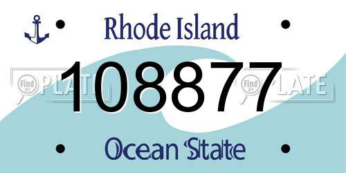 108877 Rhode Island License Plate