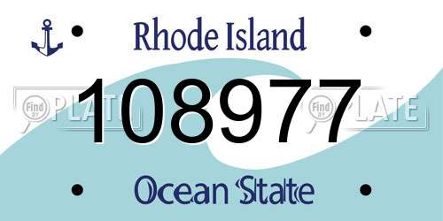 108977 Rhode Island License Plate