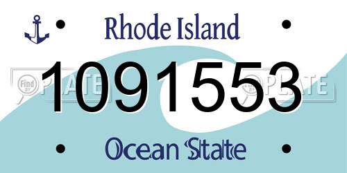 1091553 Rhode Island License Plate