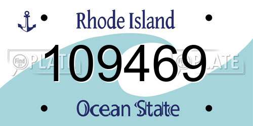 109469 Rhode Island License Plate
