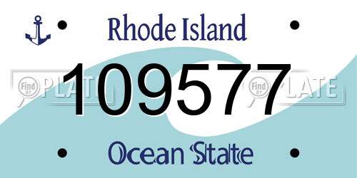 109577 Rhode Island License Plate