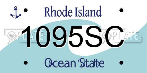 1095SC Rhode Island License Plate
