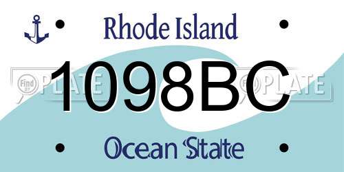 1098BC Rhode Island License Plate