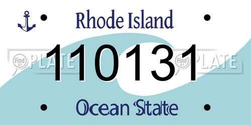 110131 Rhode Island License Plate