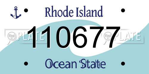 110677 Rhode Island License Plate