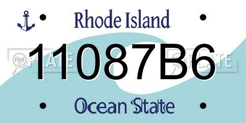 11087B6 Rhode Island License Plate