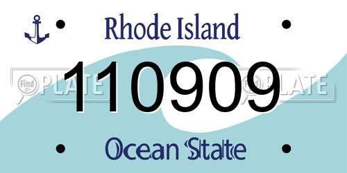110909 Rhode Island License Plate