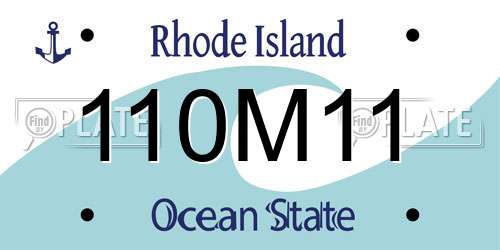 110M11 Rhode Island License Plate