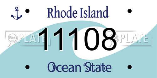 11108 Rhode Island License Plate