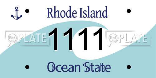 1111 Rhode Island License Plate