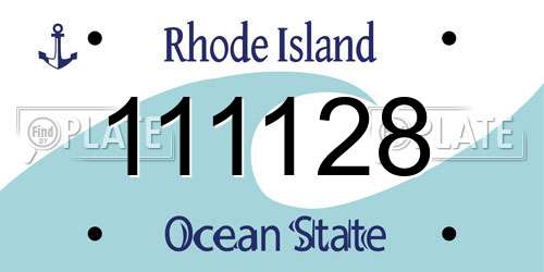 111128 Rhode Island License Plate