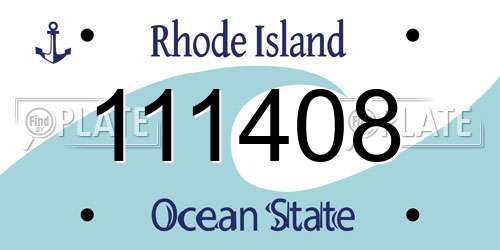 111408 Rhode Island License Plate