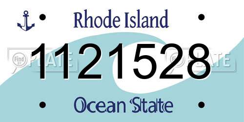 1121528 Rhode Island License Plate